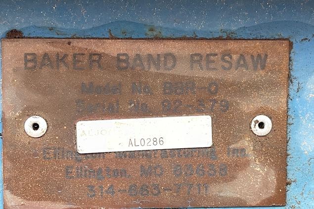 1992 Baker Model C Band Resaw